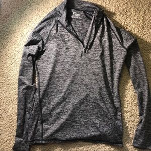 Old Navy - Black/White striped 1/4 zip pullover